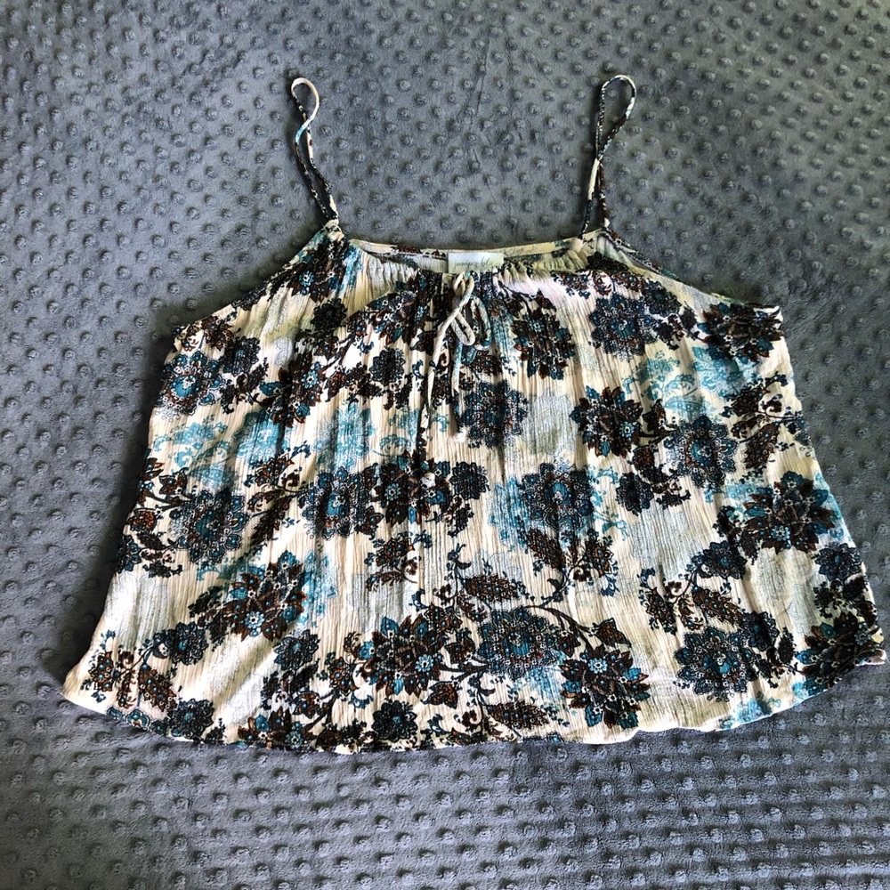 Juniper Blu Printed Drawstring Tank